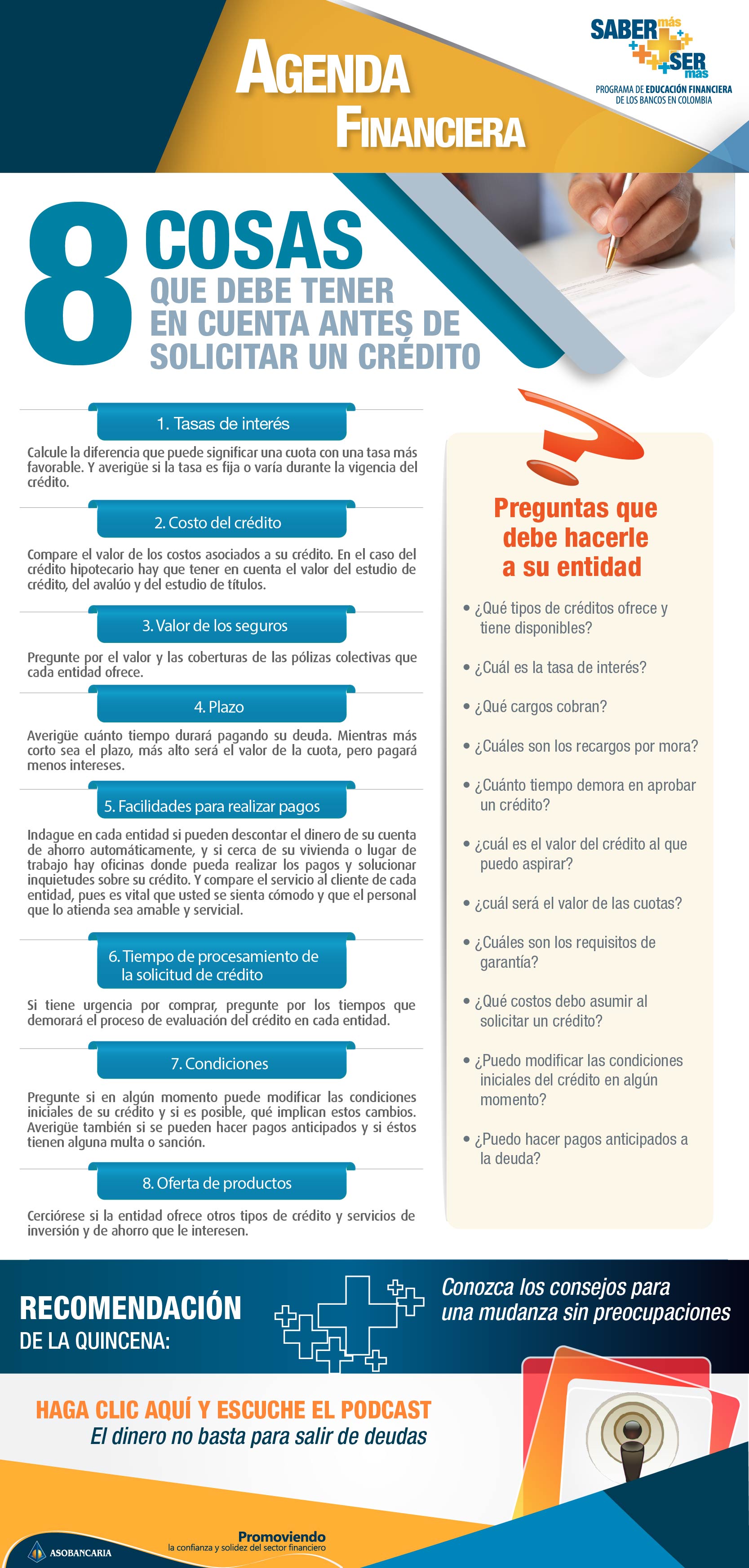Boletin 12 Ocho cosas que debe tener en cuenta antes de solicitar un credito